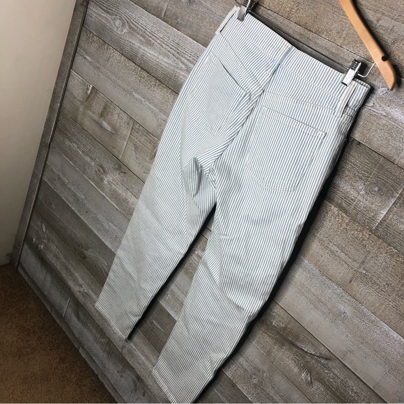 Old Navy pinstripe sky hi straight button fly pants - Picture 4 of 4
